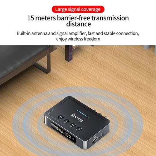 NFC Bluetooth 5.0 Empfänger Audio Transmitter Receiver 3,5mm HiFi Stereo Adapter - Bild 11 von 22
