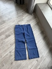 Vintage 1950s-60s rare Blue cotton French Work Wear men's pants Size: Xl-XXL