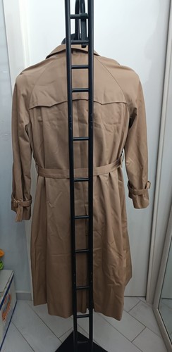 RONALD & BAROLD TRENCH in misto cotone usato donna woman beige Tg 50 XYR316L - Picture 4 of 11