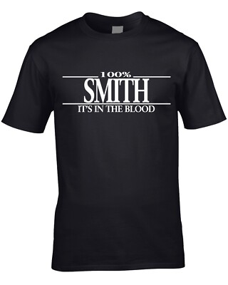 Smith Nachname Herren Tee T-Shirt Familienname Neuheit lustig Geschenk Tshirt Tshirts