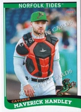 2023 Norfolk Tides 1st Maverick Handley RC Rookie Baltimore Orioles Minor League