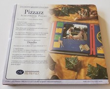 NIP Creative Memories Pizzazz 7x7 Blue Album Refill Pages Red Edges 12 sheets