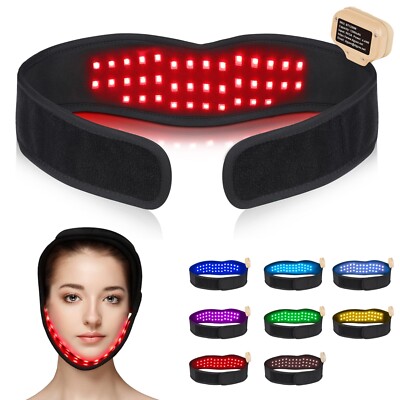 V Line Face Slim Lift Up Face Chin Red Light Therapy Anti Wrinkle Band 7 Colors