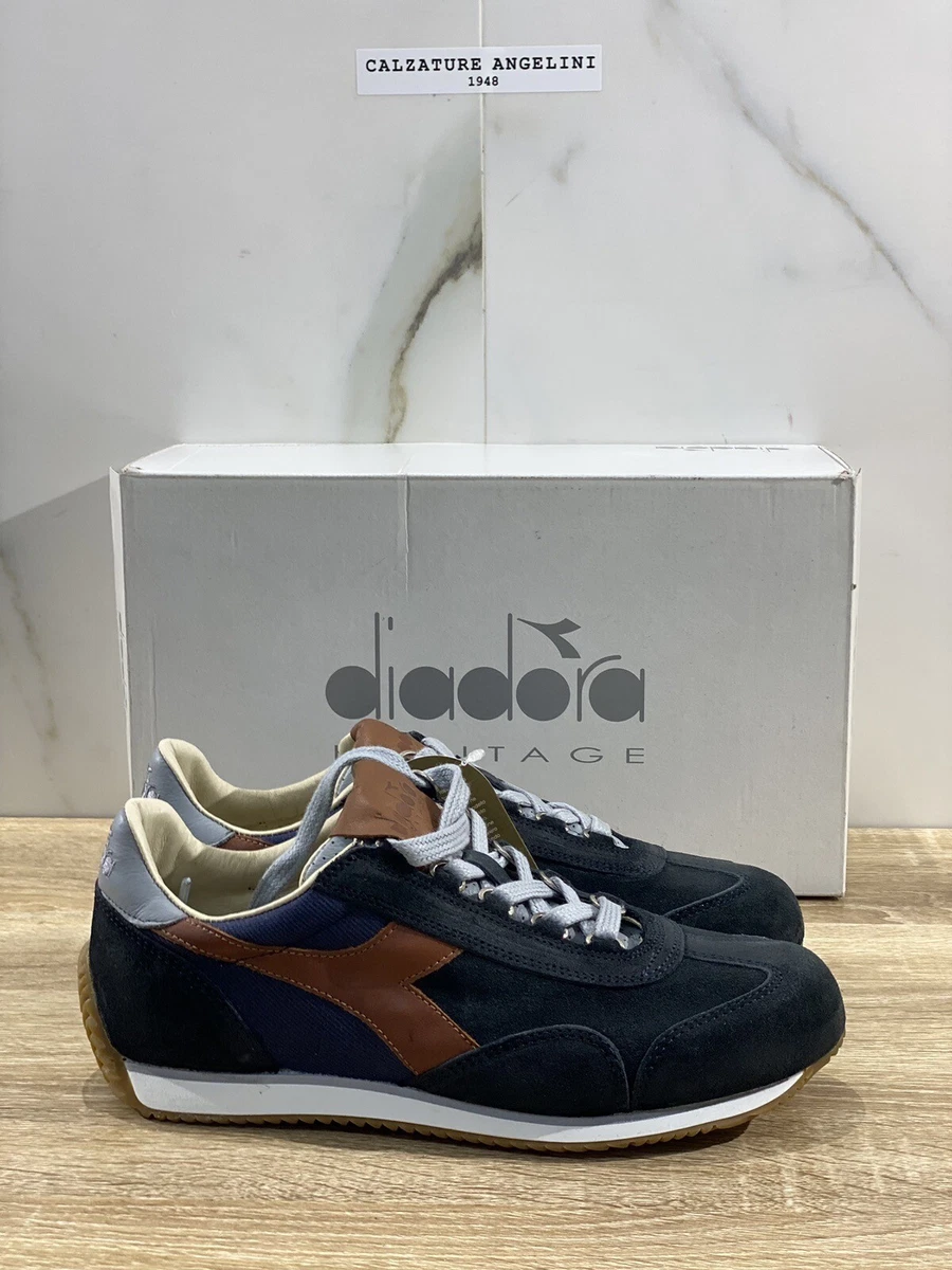 Diadora Heritage Equipe Sneaker Man Made IN Italy Suede Blue 40 eBay