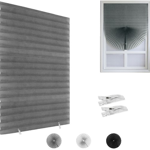 Pleated Window Shades,No Drill Blinds,Temporary Window Blinds,Self AdhesiveCover - Picture 3 of 107