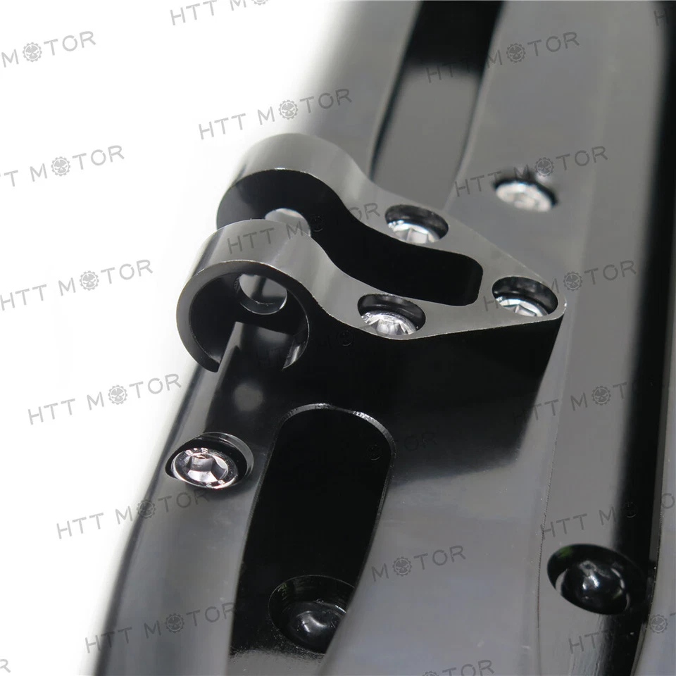 Tablero de piso estirado negro Skull Driver para Harley Touring Softail FL Dyna FLD Foto 3 de 4