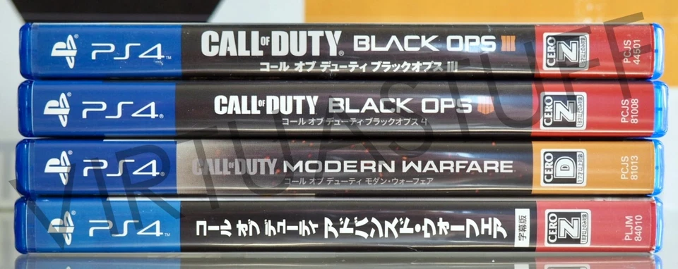 CALL OF DUTY BLACK OPS+ADVANCED/MODERN WARFARE, COD GAME SET, PLAYSTATION 4, PS4, foto 3 di 5