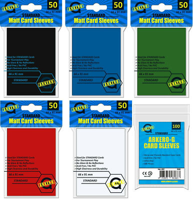 50 Arkero-G Standard Matt Card Sleeves Kartenhüllen Hüllen MTG Magic Pokemon TCG