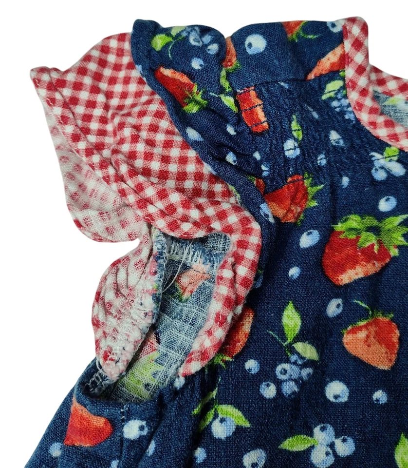 Vestido Matilda Jane Mezcla de Lino Toscana Berry Niñas Talla 4 Guinga Volantes Foto 2 de 4