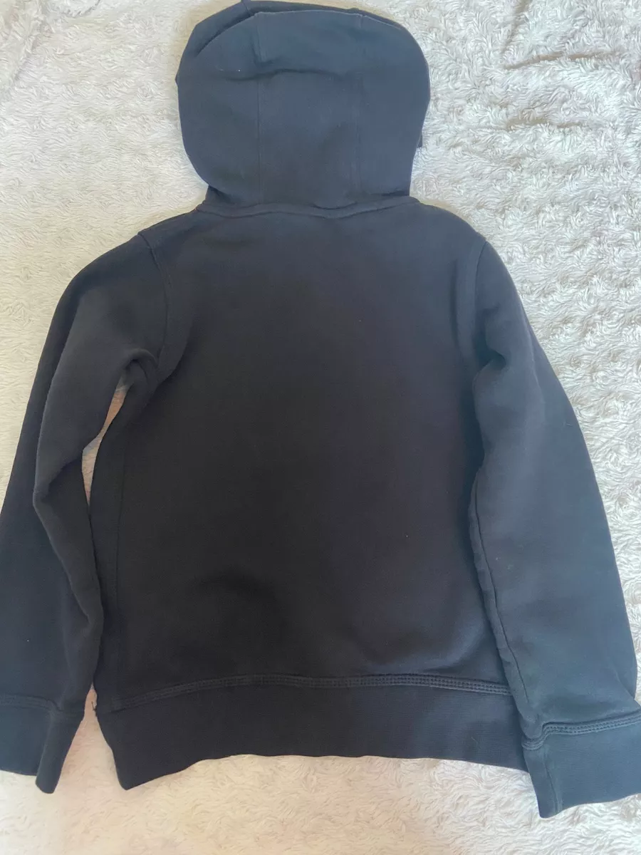 Nike Youth Kids Just Do It Black Red Pullover Hoodie Sweater Size Small