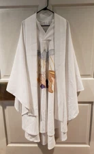 CLERGY OFFICIANT VESTMENT CHASUBLE & STOLE BEAUTIFUL EUCHARISTIC EMBROIDERY