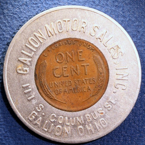 Encased 1948 Lincoln Cent Galion Motor Sales, Inc. (Chevrolet