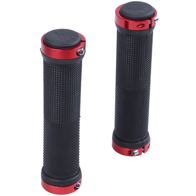 DOUBLE LOCK ON LOCKING BMX MTB MOUNTAIN BIKE CYCLE BICYCLE HANDLE BAR GRIPS X2U1