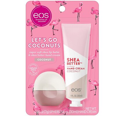 eos Super Soft Shea Lip Balm & Shea Better Hand Cream coconut labios manos
