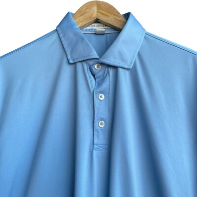 Holderness & Bourne Tailored Fit Golf Polo Shirt Short Sleeve Men's Size XL Blue