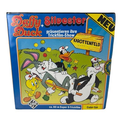 Daffy Duck + Silvester Trickfilm-Show Super 8 Zelluloid Film Color Ton 80m