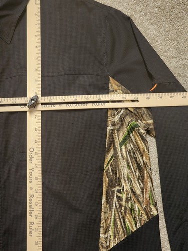 Magellan Black Camo Mag Wick Shirt Outdoor Hunt Gear Duck Blind Camo - Picture 14 of 15