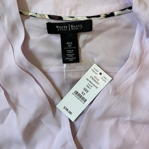 White House Black Market Woman’s Extra Small Silk Pink Sleeveless Blouse - Picture 3 of 6