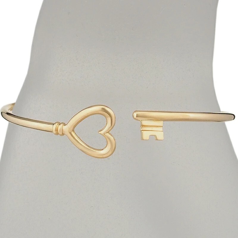 Tiffany & Co. Heart Key Bangle K18PG