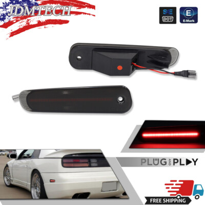 Rear Smoke Bumper Side Marker Lights Full Red LED Kit for 90-96