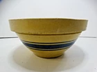 Hull Pottery Utility Yellow Ware Blue Band 7" Primitive Bowl