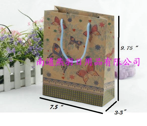 10 bolsas de regalo de papel mezclado para joyas de fiesta 7,5X3,5X9,75" envoltura de arcos de flores de mariposa  Foto 2 de 4