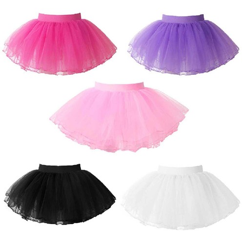 Kids Girls Tutu Skirts Layered Tulle Skirts Dance Costumes Birthday Dress Up - Picture 6 of 98