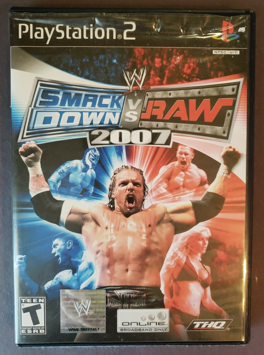 WWE SMACKDOWN! VS. RAW 2007 ~ PLAYSTATION 2 (PS2) ~ COMPLETE ~ THQ 