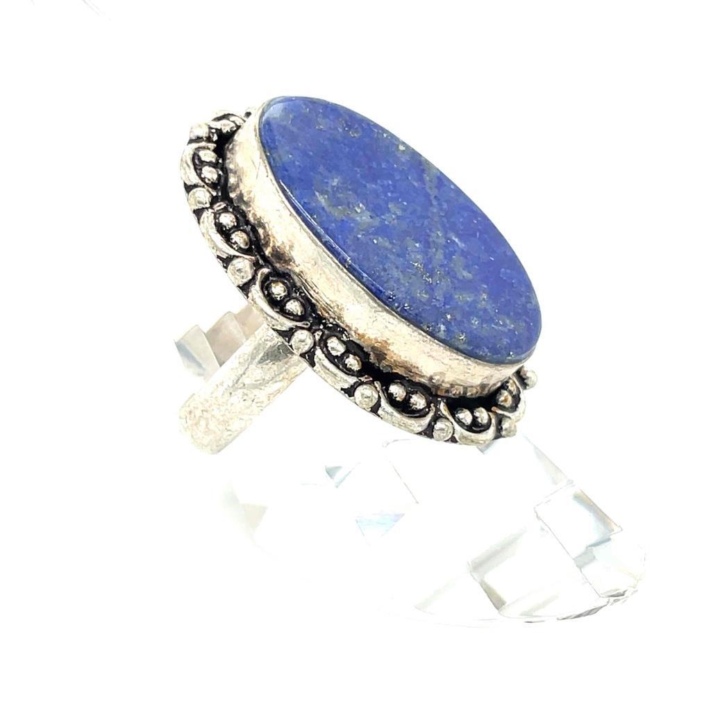 Lapis Ring Real Solid Sterling Silver 925 10.8g S… - image 4