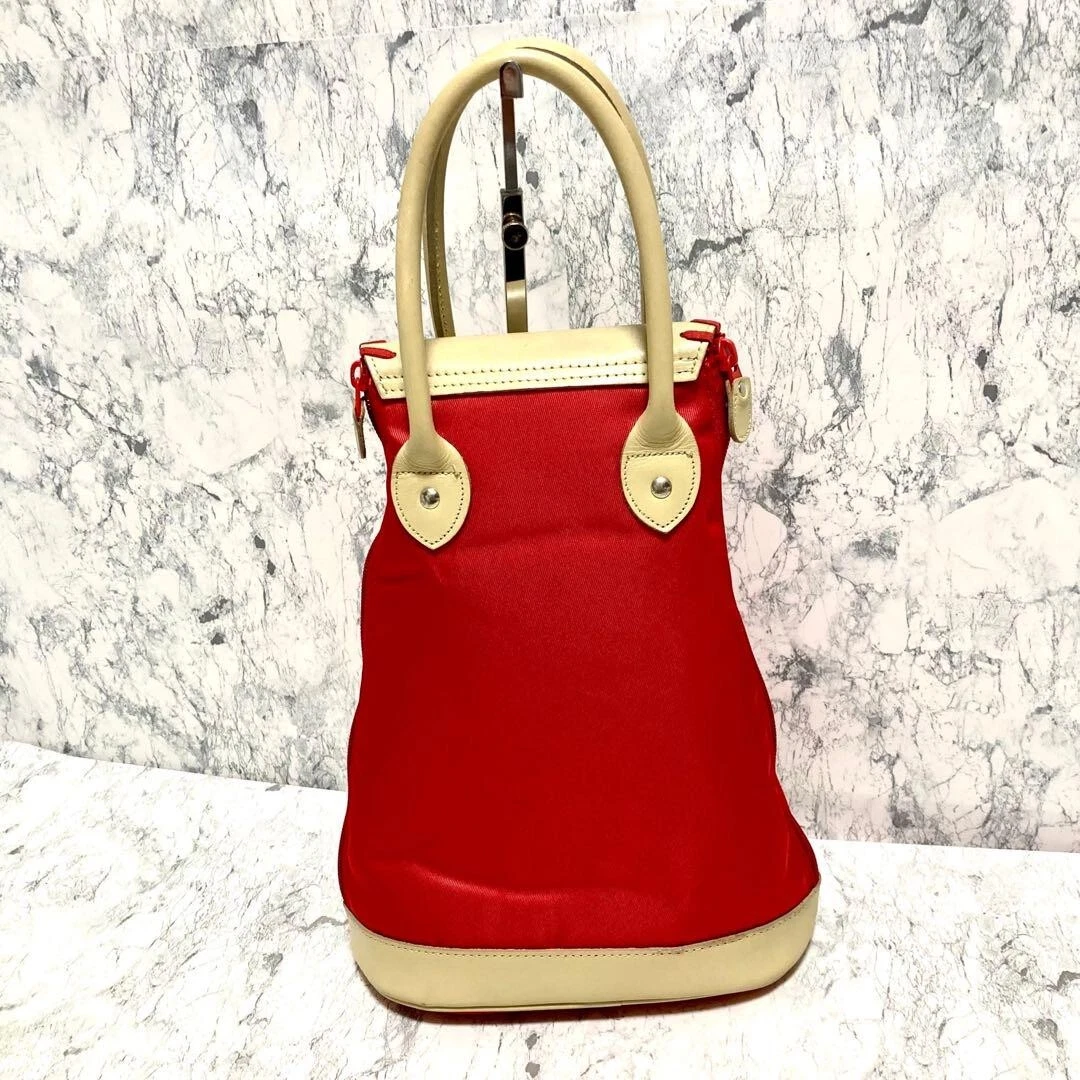 Sac à main sport Christian Dior nylon rouge beige Japon occasion authentique excellent++