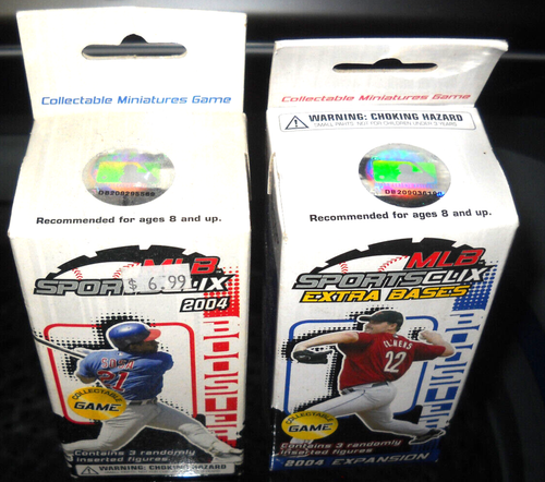 2 LOT 2004 MLB SPORTSCLIX + EXPANSION FIGURES BOOSTER PACKS! 3 FIGURES IN EACH! - Picture 2 of 2