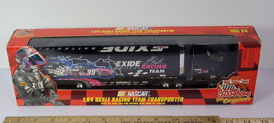 1999 Exide Black NASCAR Semi Truck Tractor Trailer Rare Vintage Racing Champions