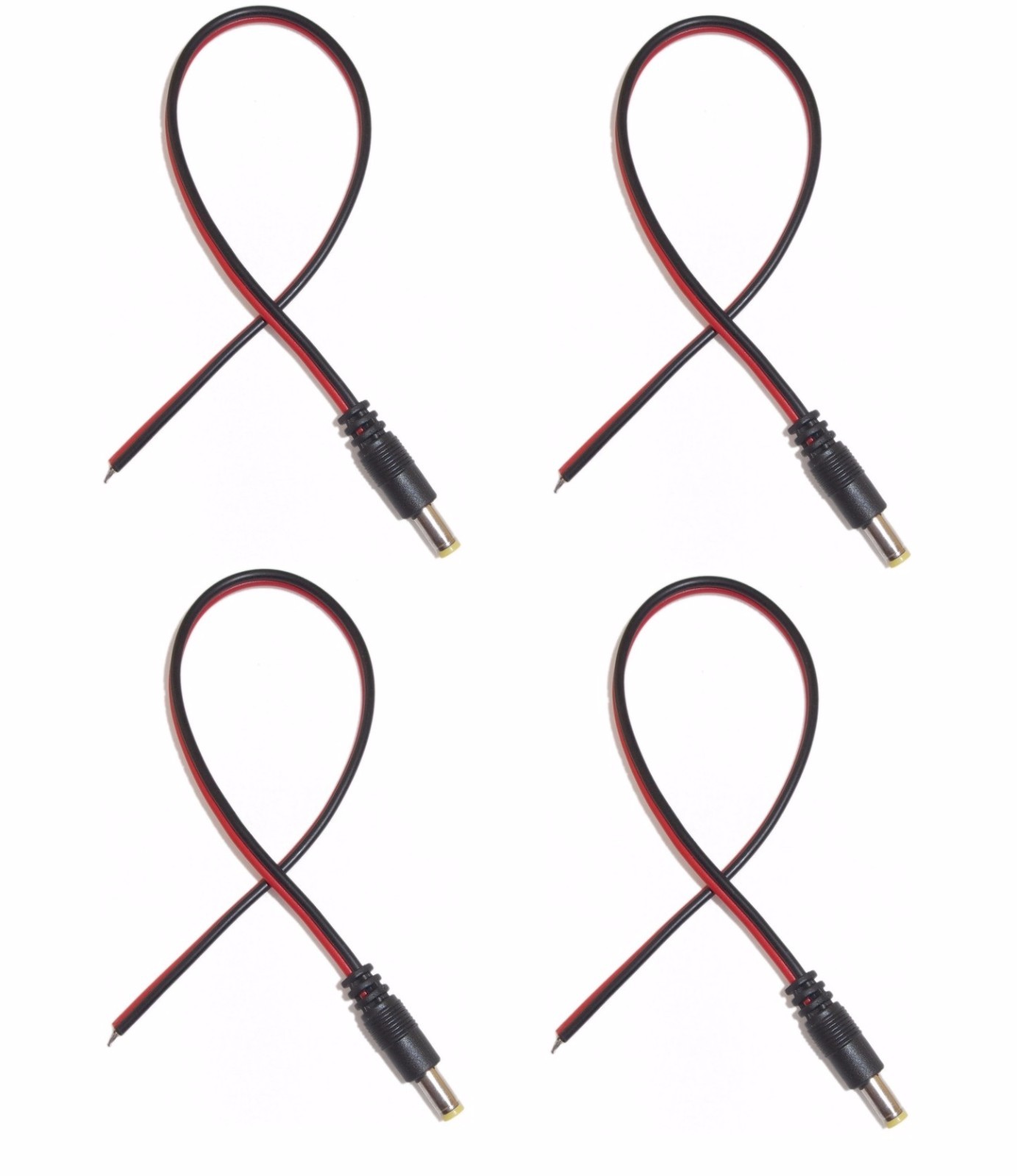 4x HD 1080p Dome CCTV Security Camera and Power Supply with DC Power connectors