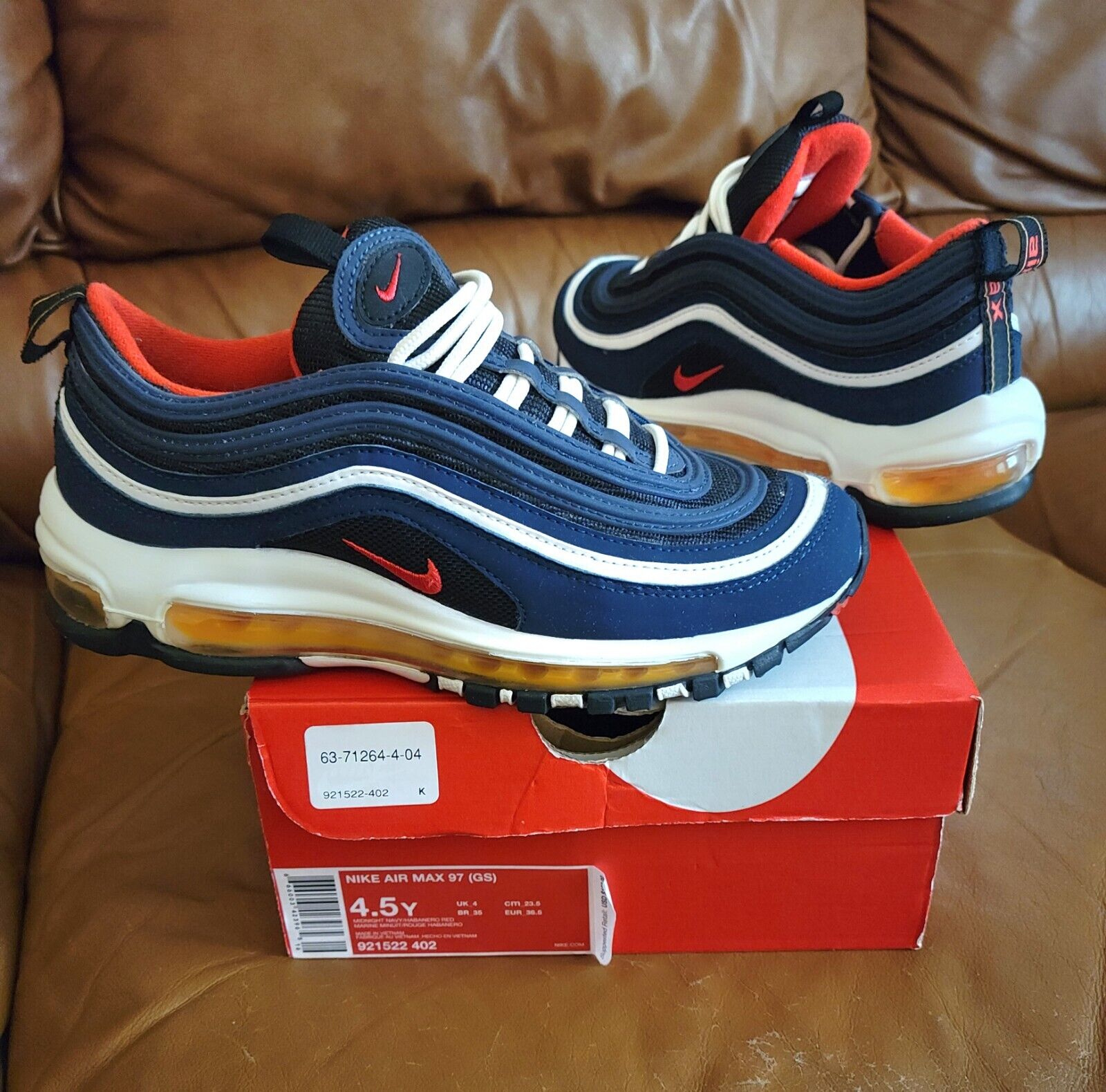 Women&#039;s/Youth Nike Air Max 97 Midnight Habanero Size 6 (or 4.5Y) | eBay