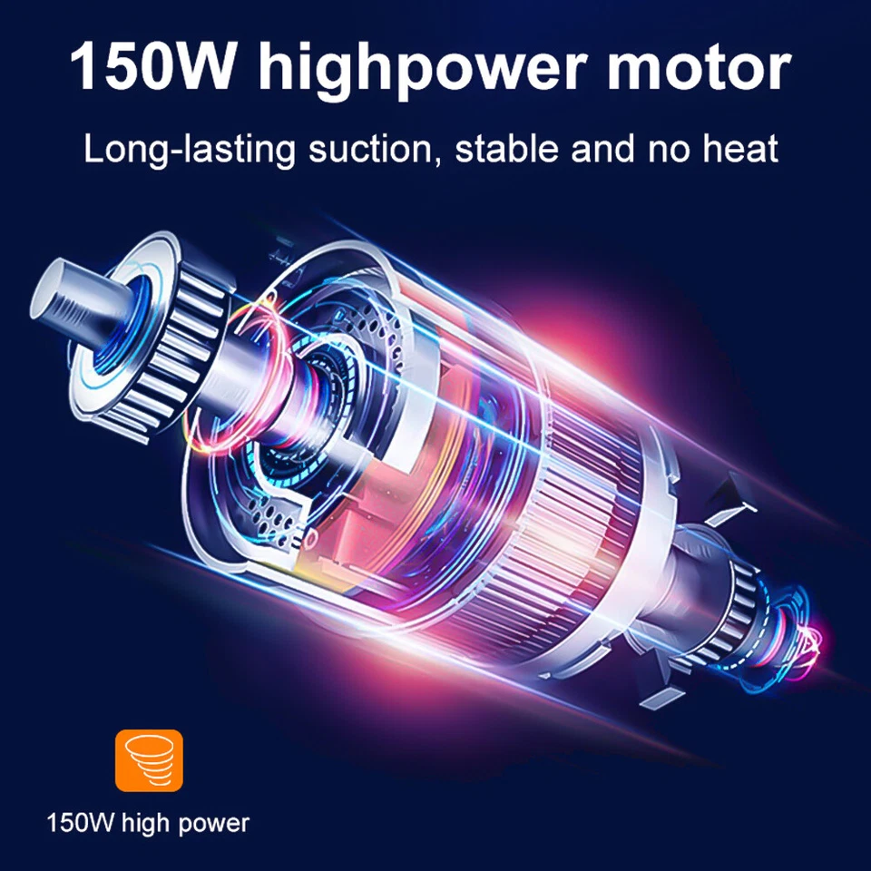 Aspiradora Inalámbrica Recargable, Aspiradora De Mano Portátil Para Coche, Hogar - Image 4 of 4