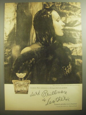 1946 Lentheric Dark Brilliance Perfume Ad - Sables by Maximilian