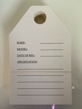 Car sales interior mirror hangers specification cards & signs pack of 50 