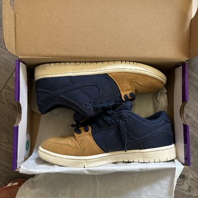 Nike Dunk Low SB Navy Desert Ochre DX6775 400 Midnight Navy/Sail Size 8.55 Skate