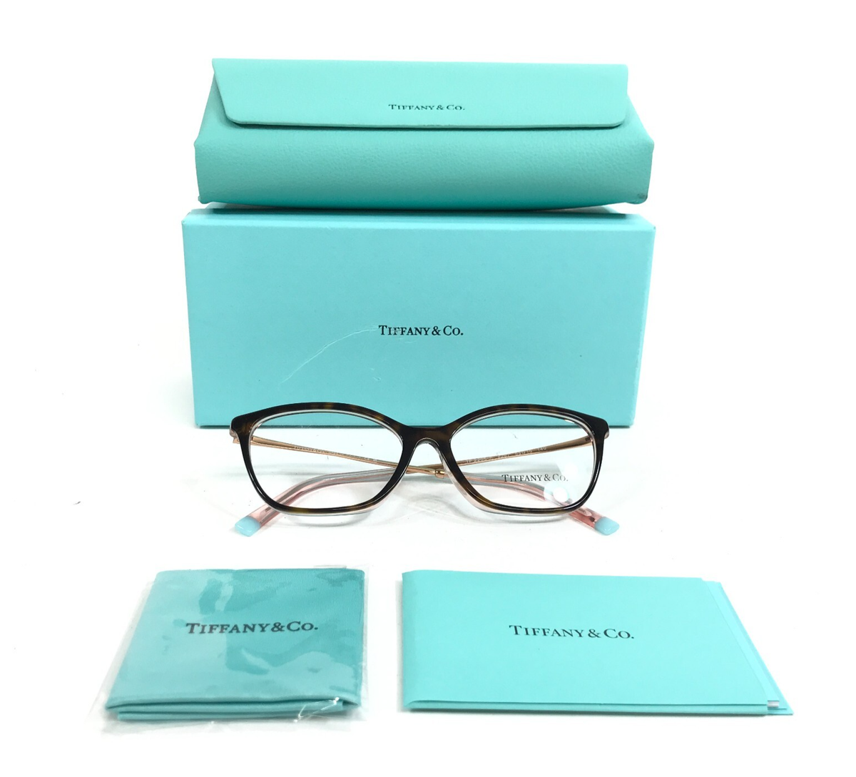 Tiffany & Co. Eyeglasses Frames TF2205-F 8287 Tortoise Pink Asian