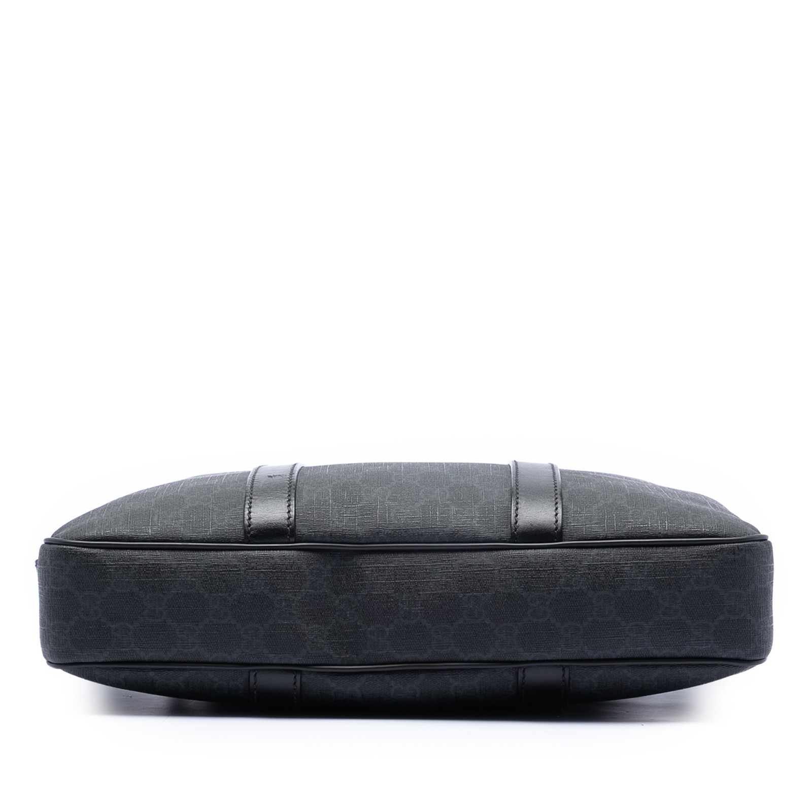 Authenticated Gucci GG Supreme Briefcase Black Coated Canvas Fabric thumbnail 3