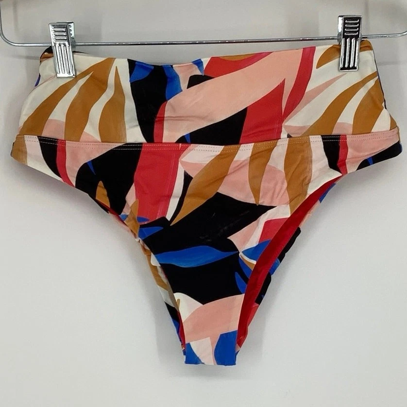 Traje de baño prAna talla pequeña Tropics Aurelia parte inferior de bikini cintura alta P1-19 Foto 2 de 4