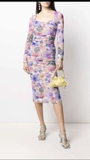 GANNI Floral Body-con Midi Dress M