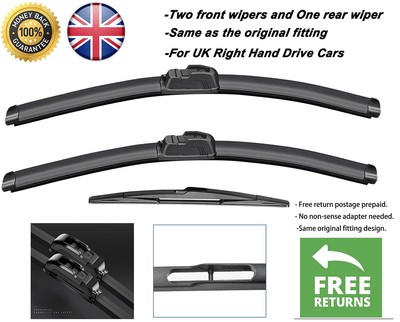 For Ssangyong Rodius 2013-2024 Front and Rear Windscreen Wipers 24''16''12''