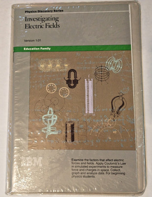 IBM Physics Discovery Series Electric Fields DOS 5.25 Floppy Sealed PC XT AT PCj