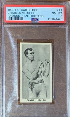 1938 F.C Cartledge Boxing Famous Prize Fighters #23 Charles Mitchell PSA 8