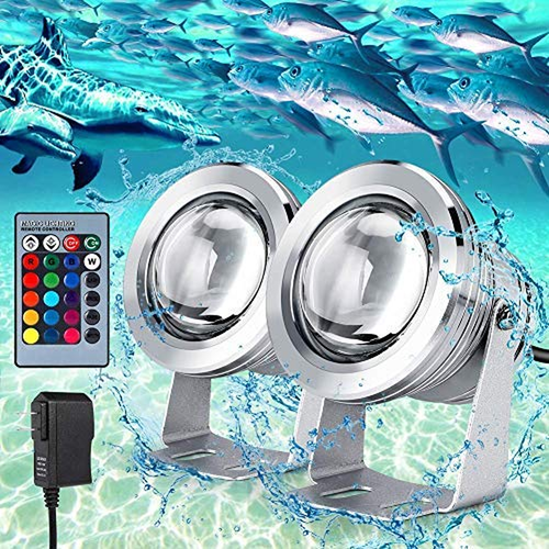 Eecoo Luci Led Subacquee Ip68 Faretto Sommergibile Cambia Colore - Foto 1 di 7