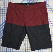 Ocean Current Men's Two Tone Red Bermuda Casual Shorts Swim Trunks Size 32