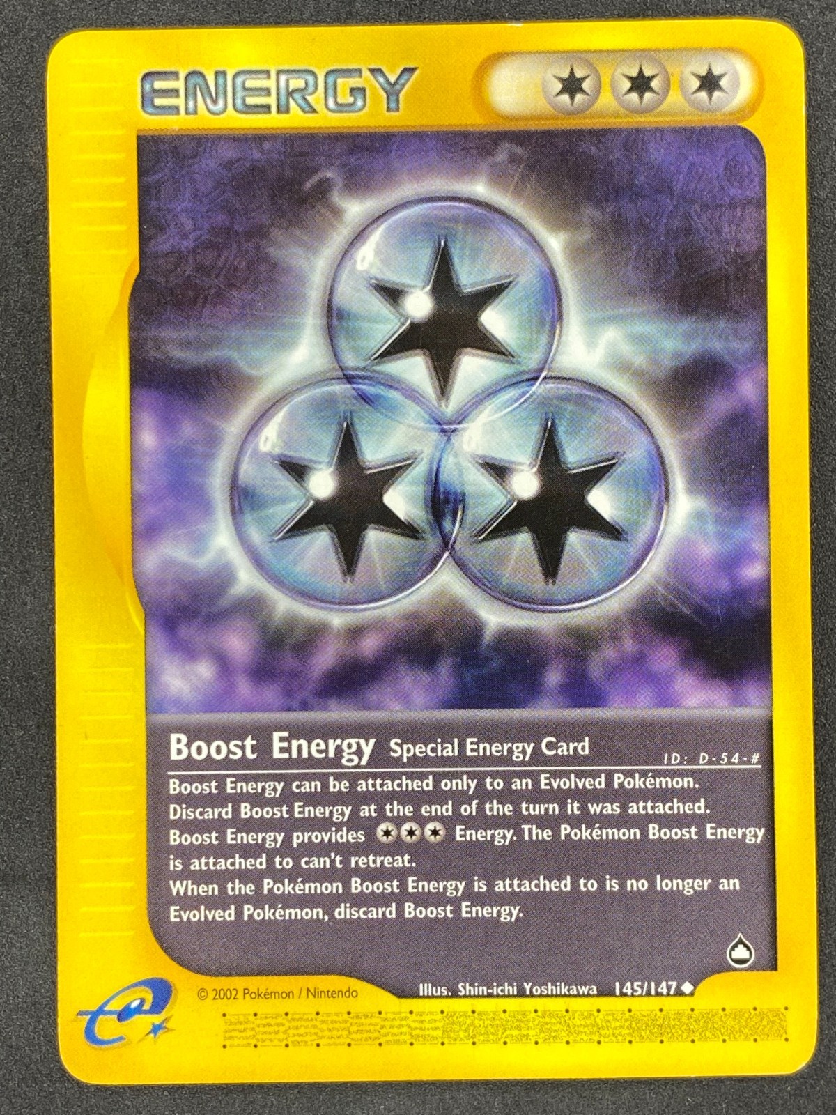 Pokémon Boost Energy 145/144 AQ Aquapolis NM