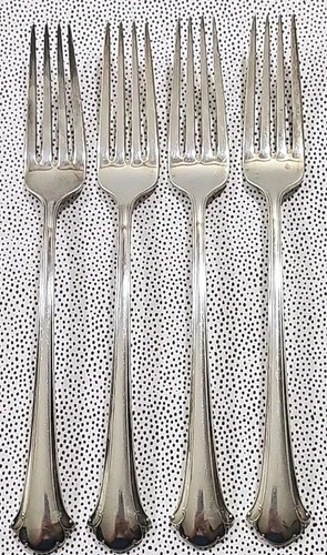 Chippendale Towle Sterling Silver Dinner Fork Set 4 Pc  185 Grams Great Cond.