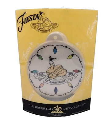 Fiesta 75th Anniversary Christmas Ornament Marigold Yellow Dancing Lady 2011